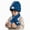 M033-Blue, variant on NOLDARES Kids Winter Hat Scarf Set for Girls Boys, Toddler Knit Beanie Hat & Neck Warmer Sets with Warm Cotton Lined Pom(M033-Red)