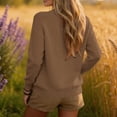 thumbnail image 6 of Horkkom V Neck Sweaters for Women Solid Color Pullover Sweaters Casual Loose Trendy Fall Sweaters XXL, Gifts for Women, 6 of 7