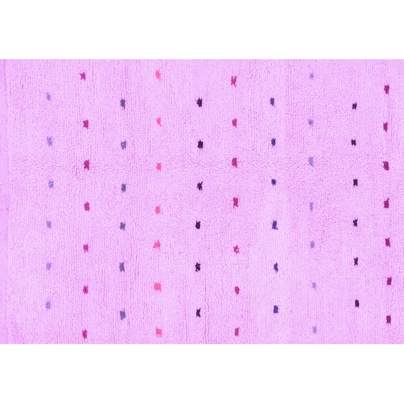 Ahgly Company Indoor Rectangle Solid Purple Modern Area Rugs, 2' x 4'