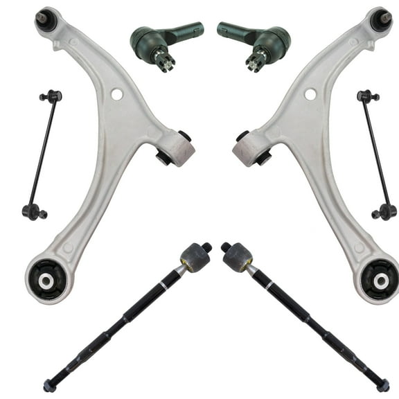 TRQ 8 Piece Steering Suspension Kit Control Arms Tie Rods Sway Bar Links New PSA64913