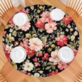 thumbnail image 2 of Pioneer Flower Floral Print Pattern Round Fitted Tablecloth with Elastic Edge,Dining Table Cover Waterproof,Outdoor Round Tablecloth for Camping,Dining,Indoor and Outdoor, 2 of 7