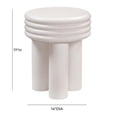 thumbnail image 5 of TOV Furniture Table d'Appoint Transitionnel en Pierre de Béton Delta 17 Po H, Ivoire, 5 of 5