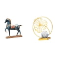 thumbnail image 1 of Elegante Escultura De Hoja De Caballo De Hierro, Figura Decorativa Feng Shui Para Escritorio, Sala De Estar, Estantería, Oficina, Dormitorio, Chimenea, Adorno Coleccionable., 1 of 8