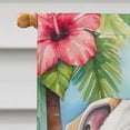 thumbnail image 3 of English Bulldog Luau House Flag, 3 of 5