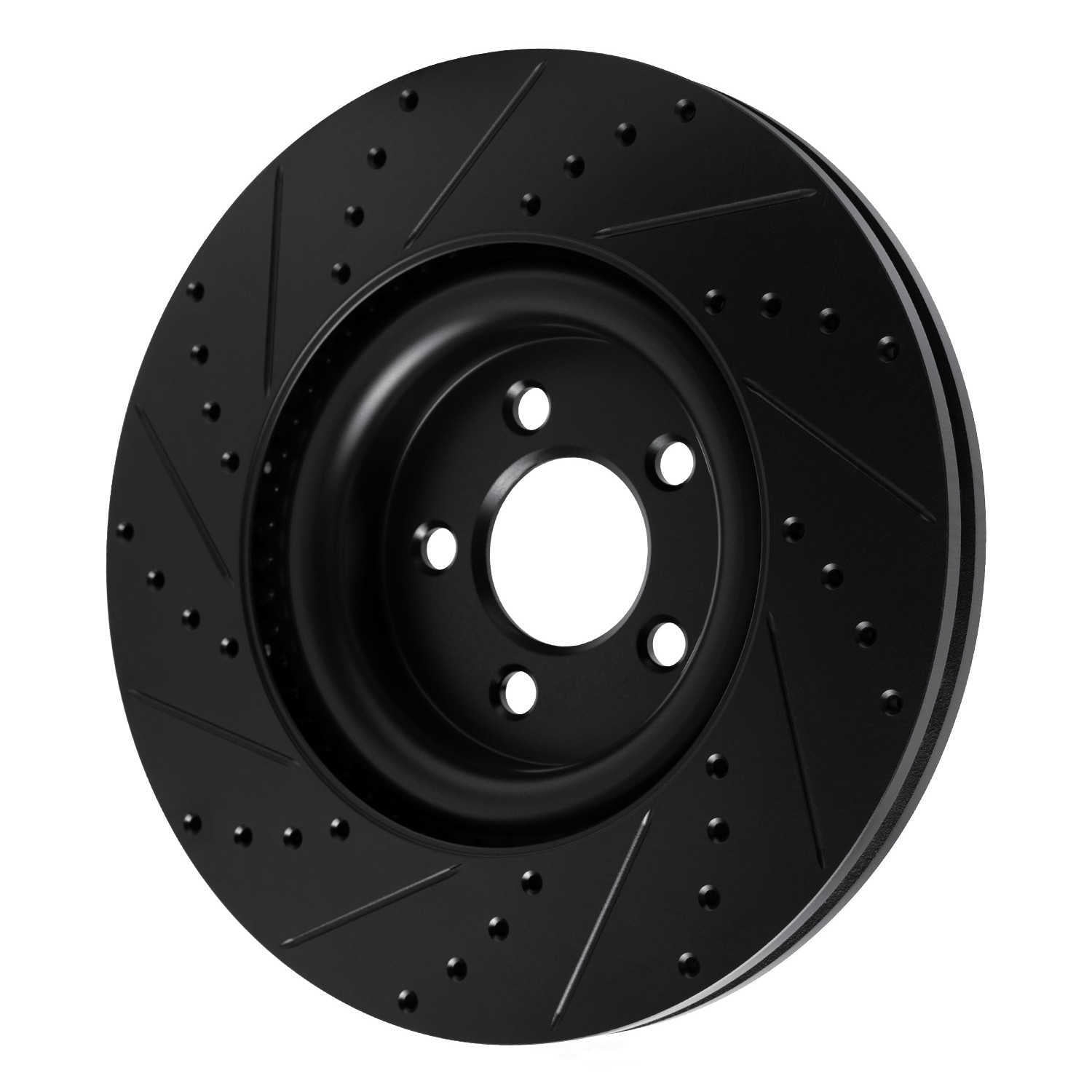 Dynamic Friction Company 633-54277R DFC Brake Rotor - Drilled And Slotted - Black