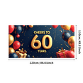 thumbnail image 6 of LUUFILx 60th Birthday Backdrop Banner Party Decoration Cheers to 60 Years Background Decorations Celebration Event Supplies Photography Props, 6 of 9