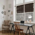 thumbnail image 5 of Black Striped Kitchen Curtain for Berdoom Living Room Cafe 45 Inch Length, Farmhouse Stripes Modern Abstract Art Tiers Curtains Light Filtering Drapes Rod Pocket Window Treatment 2 Panels 52"Wx45"L, 5 of 8