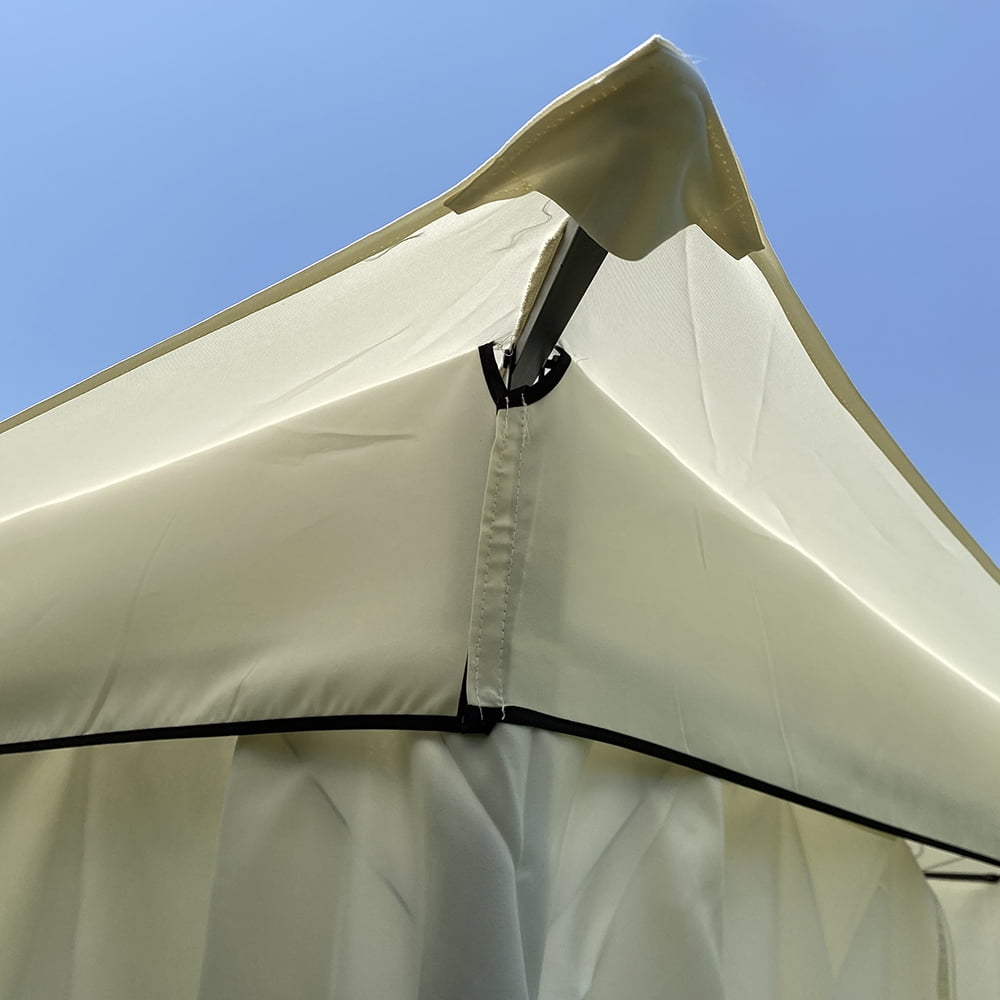 Private Jungle Outdoor 10x10 Ft Patio Garden Gazebo Tent, Outdoor Shading, Gazebo Canopy with Curtains,Beige Private Jungle Outdoor 10x10 Ft Patio Garden Gazebo Tent, Outdoor Shading, Gazebo Canopy with Curtains,Beige