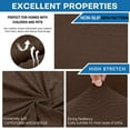 thumbnail image 2 of XYMHUN 2-Piece Armchair Sofa Cover Stretch Couch Cover Washable Sofa Slipcover Furniture Protector with 1 Cushion Cover,Coffee, 2 of 7