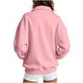 thumbnail image 5 of Women Zip Up Sweatshirt Oversized Fleece Casual Loose Long Sleeve Jackets with Pocket Plus Size Fall Winter Warm Comfy Soft Lightweight Outerwear, 5 of 8