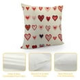thumbnail image 4 of COMIO  Valentine's Day Pillow Covers Red Pink Hearts Decor White Throw Pillow Covers Valentine's Day Cushion Case Decoration for Sofa Couch, 4 of 5