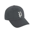 thumbnail image 3 of Daxton Low Profile Adjustable Baseball Dad Hat Cap Old English Font Alphabet A to Z, Charcoal Hat White P, 3 of 4