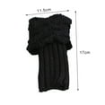 thumbnail image 5 of 1 Pair Winter Cuffs Socks - Women's Knitted Design Solid Warm Thick Elastic Knee High Length Ribbed Leg Warmers, 5 of 8
