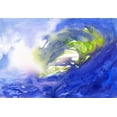thumbnail image 2 of Randy Noble Fine Art 24x18 Gold Ornate Wood Framed with Double Matting Museum Art Print Titled - Last Wave, 2 of 4