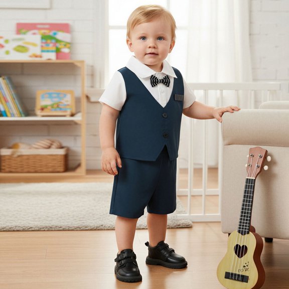 Hauaitttt Formal Boys Outfit for Toddler Elegant Little Gentleman Dress for Occasions Easter Outfits for Toddler Boys