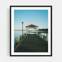 Northport Harbor - Northport New York Photography Harbor Coastal Scenic Boat Landscape Black Framed Wall Art Print 5 x 7 inches