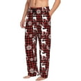 thumbnail image 6 of Sigee Plaid Reindeer Snowflakes print Men's Pajama Pants Lounge Sleep Bottoms with Elastic Waistband and Pockets-XX-Large, 6 of 6