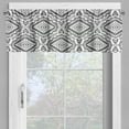 thumbnail image 2 of Ambesonne Mexican Print Valance Pack of 2, Monochrome Tribal Art, 42"X12", Charcoal Grey and White, 2 of 5