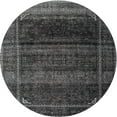 thumbnail image 1 of Ahgly Company Machine Washable Indoor Round Traditional Charcoal Black Area Rugs, 4' Round, 1 of 7