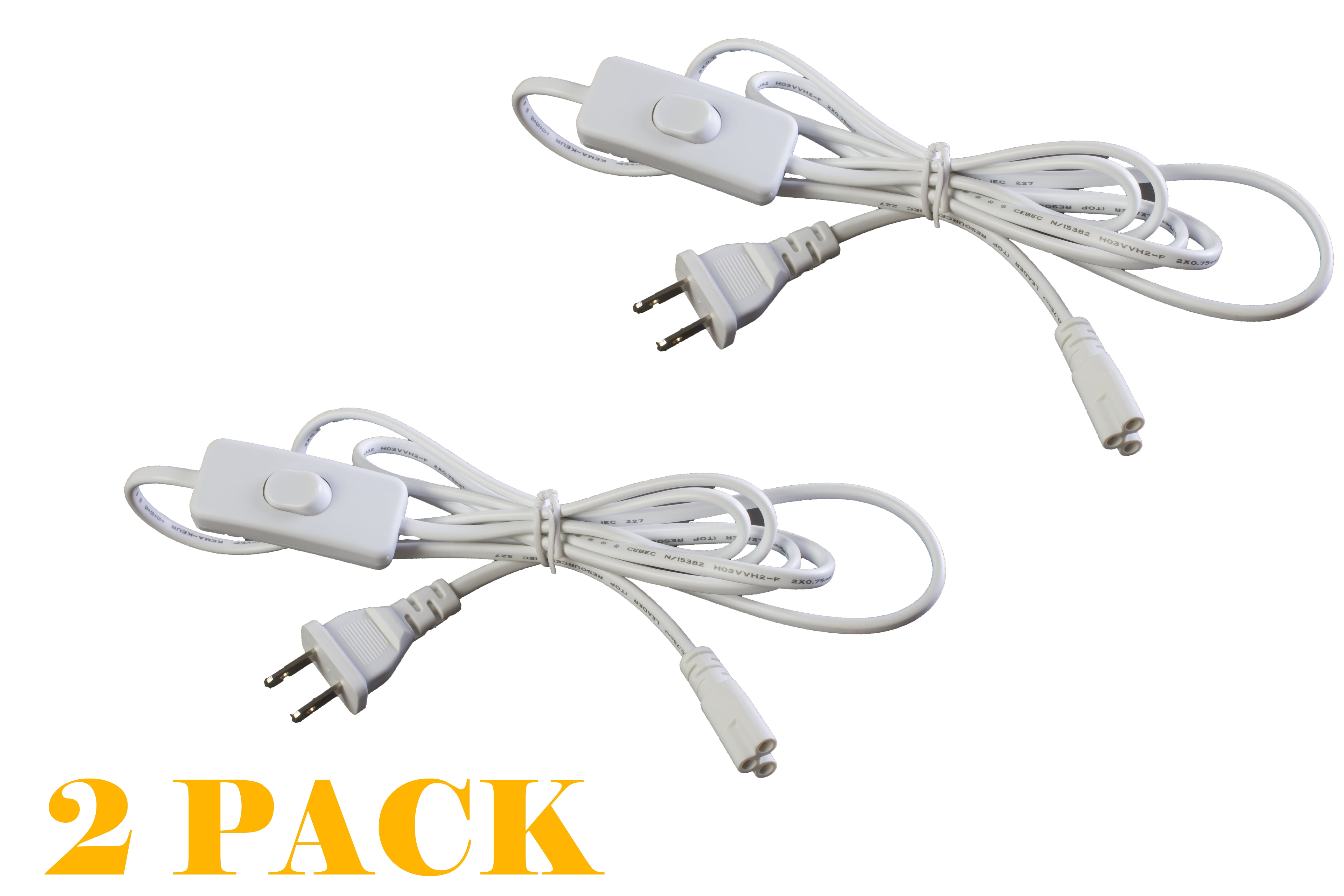 Walmart 6ft Electrical Integrated LED Tube Power Cable with Inline On ...