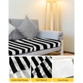 thumbnail image 4 of Black Striped Couch Cushion Covers Stretch, Washable Sofa Seat Covers Individual Seat Cushion Sofa Slipcovers Modern Farmhouse Black and White Stripes Couch Cover Furniture Protector M-1PCS, 4 of 7