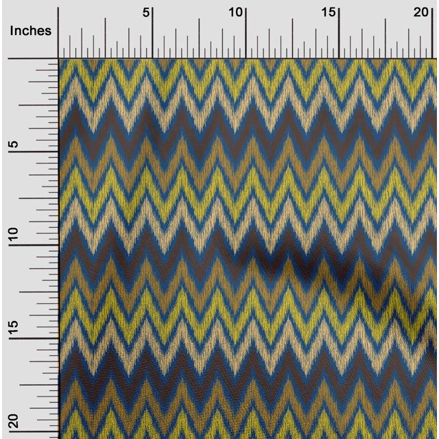 oneOone Polyester Lycra Fabric Chevron Ikat Fabric Prints By Yard 56 Inch Wide