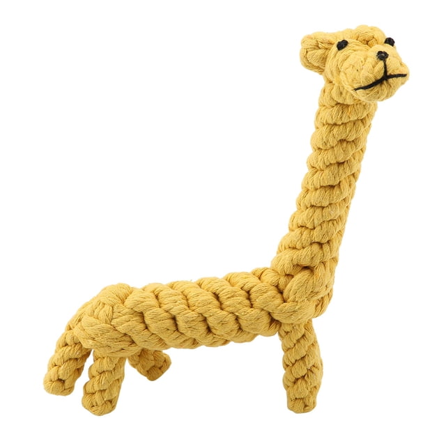 Lindo juguete masticable para perros, cuerda de algodón, resistente a las mordeduras, diseño de jirafa, ideal para limpiar los dientes de tus mascotas.