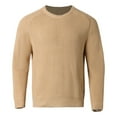 thumbnail image 3 of MEZZALL Solid Color Men's Autumn Winter Casual Knitwear O Neck Long Sleeve Sweater Trendy Male Dailywear, 3 of 5