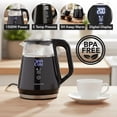 thumbnail image 2 of OVENTE 1L Small Electric Kettle with 5 Temperature Preset, Digital Display, 5Hr Keep Warm, Auto Shut-Off, Double-Wall Cool Touch Exterior, Borosilicate Glass,1500W BPA Free Water Boiler, Black KD95B, 2 of 8