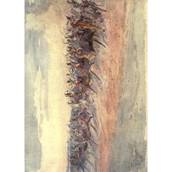 From Sketch-book & Diary 1909 The Camel Corps Canvas Art - Elizabeth Butler (24 x 36)