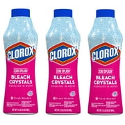 Clorox Zero Splash Bleach Crystals, Fresh Meadow, 24 Ounce Bottles (Pack of 3)