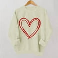 thumbnail image 2 of hotojiny Women's Valentine's Day Sweatshirts Fashion Long Sleeve Crewneck Pullover Casual Cute Heart Print Loose Tops, 2 of 5