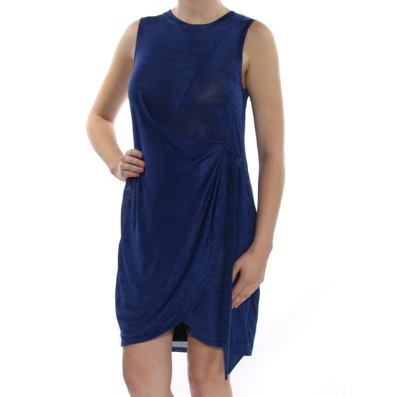 RACHEL ROY $99 Womens New 1387 Blue Gathered Sleeveless Shift Dress M B B
