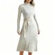thumbnail image 2 of mfyjkho Vestidos para mujer, Vestido de suéter de cuello redondo para mujer Vestido de cuello redondo de manga larga Vestidos de playa para mujer m, 2 of 7
