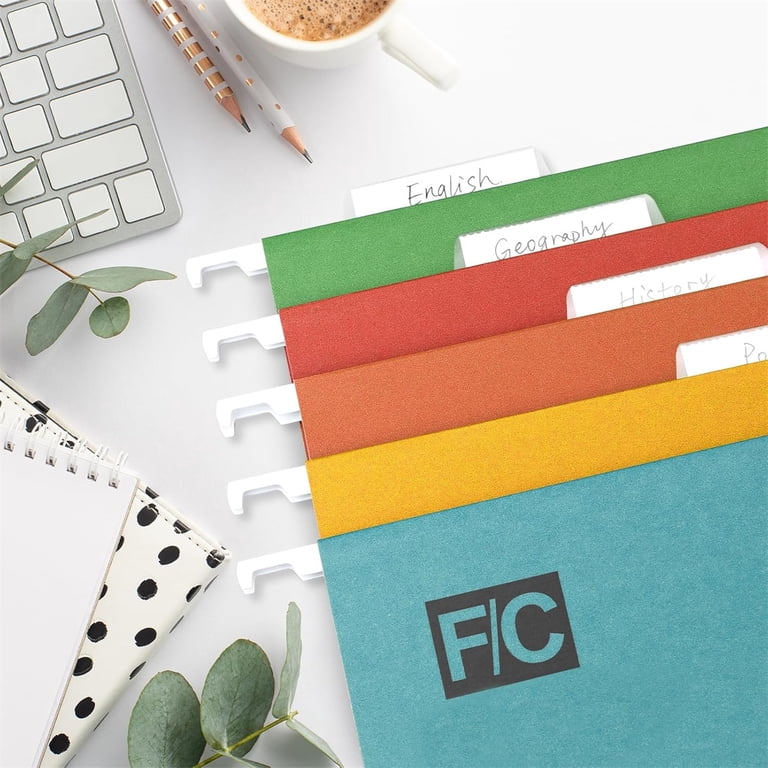 Index File Tab Hanging Files 120 Sets Multicolor File Folder Tabs With Inserts - 2 ...