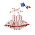 thumbnail image 1 of Tenue de 4 Juillet pour Nouveau-Née Fille, Barboteuse Rayée, Robe, Ensemble, Combinaison, 1 of 5