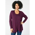 thumbnail image 4 of Roaman's Women's Plus Size Drop Needle Cardigan Lightweight Sweater Knit, 4 of 4