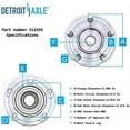 thumbnail image 4 of Detroit Axle - Rear Brake Kit for AWD 07-10 Ford Edge Lincoln MKX Disc Brake Rotors Ceramic Brakes Pads Replacement 2007 2008 2009 2010 Wheel Bearing Hubs: 11.89'' Rotor, 4 of 7