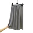 thumbnail image 4 of Pajama Pants for Women Soft Wide Leg Capris with Elastic Waist Summer Breathable Lounge Capri Pants Gray Free Size, 4 of 6