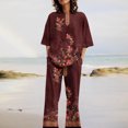 thumbnail image 4 of Teissuly Women's Summer Suit Fashion Short Printing Color Trousers Casual Two-Piece Suit, 4 of 6