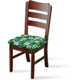 thumbnail image 4 of St. Patrick Green Lattice Office Chair Cushion Slip Covers Breathable Square Dining Chair Outdoor Chair Seat Cover Machine Washable Non-Slip Chair Cushion Slipcover, 4 of 5