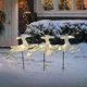 thumbnail image 5 of Decoración Navideña para el Jardín, Juego de 3 Renos Blancos Preiluminados con Luces Blancas, de Pie Iluminado con Purpurina, 5 of 6