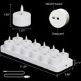 thumbnail image 4 of Velas de Té Recargables, 24 Velas Recargables con Base de Carga Remota, Velas LED Sin Llama, 4 of 5