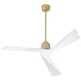 thumbnail image 2 of 3-113-640-Oxygen Lighting-Dynamo - 54 Inch 3 Blade Ceiling Fan-Aged Brass/White Finish, 2 of 2