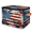 Multicolor 1, variant on ADECORIVY American Flag Watercolor Storage Bin with Zipper Lid, Fabric Foldable Shelf Baskets Boxes, Closet Lidded Storage Bins, Decorative Clothes Organizer for Bedroom Home