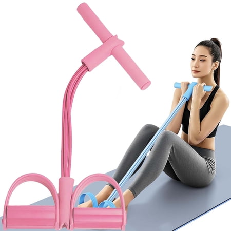 21 Fitness Resistance Bands-4 Tube Pedal Ankle Puller,Stretch Bands for Exercise Sit Up Exercise Equipment Slimming