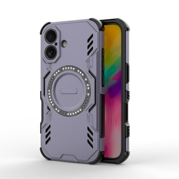 Designed for iPhone 17 Magnetic Phone Case,Compatible with Mag-Safe,Military-Grade Protection,Heavy Duty Shockproof Anti-fall Tough Rugged Dropproof Phone Case for iPhone 17,Purple