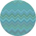 thumbnail image 1 of Ahgly Company Machine Washable Indoor Round Transitional Glacial Blue Ice Blue Area Rugs, 4' Round, 1 of 7