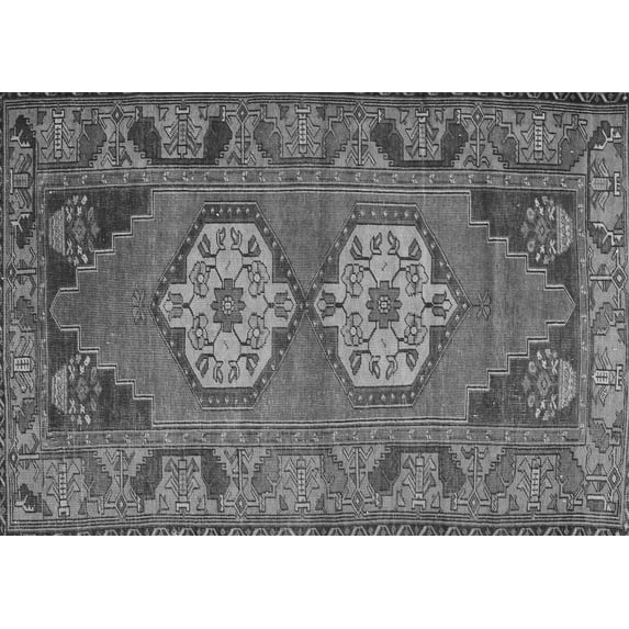 Ahgly Company Indoor Rectangle Persian Gray Traditional Area Rugs, 2' x 5'