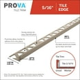 thumbnail image 3 of M-D Building Products 31371 5/16 in. x 96 in. Pewter Aluminum Tile Edge, 3 of 7